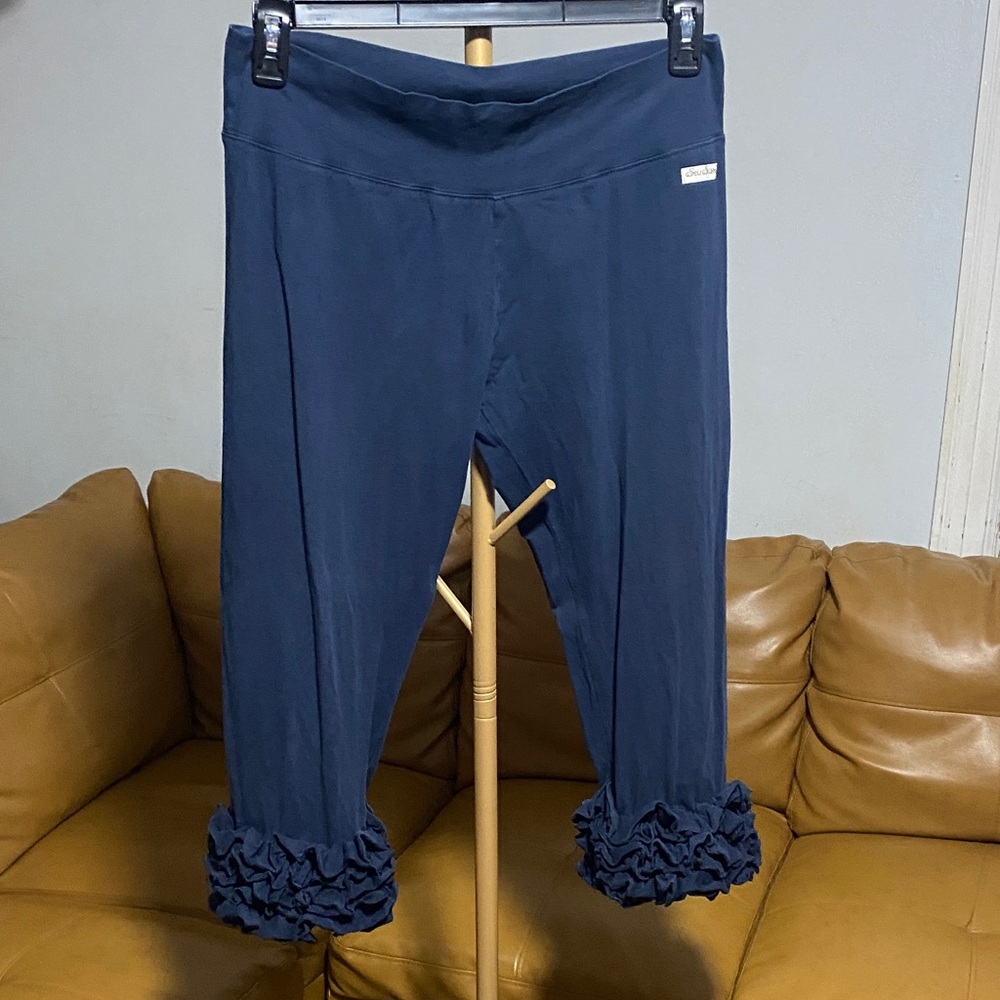 Sew Sassy Women’s Elegant Navy Ruffle Hem Women's Pants size XL
